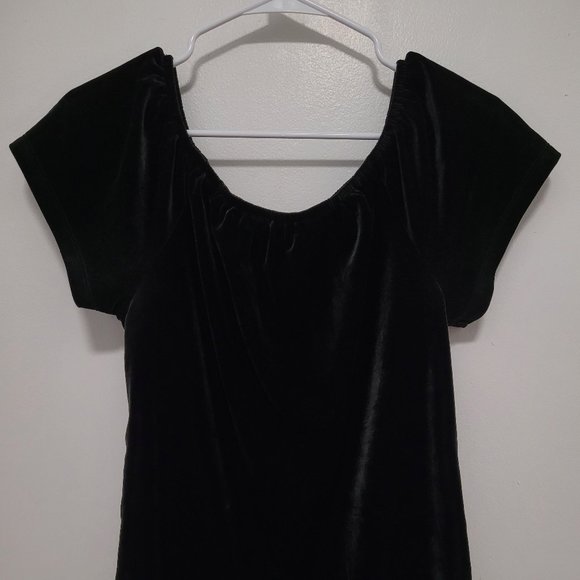 Gap Blouse Black Women  Size Small Polyester Short Sleeve - Picture 4 of 8